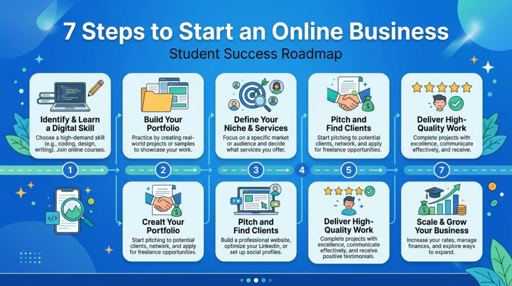25 Best Online Business Ideas for Students Without Investment 