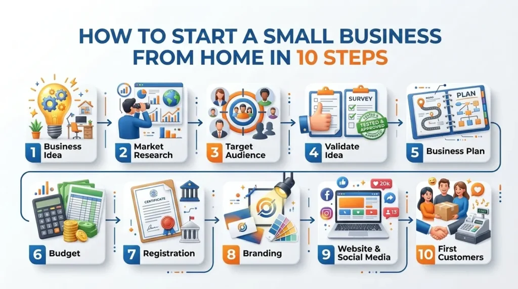 how to start small business in 10 steps