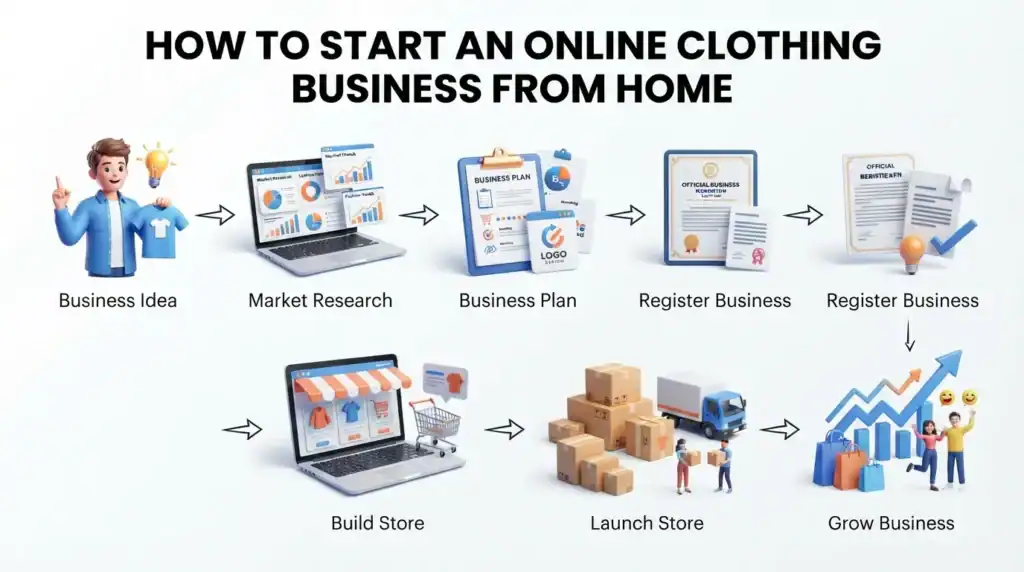 start an online clothing business from home